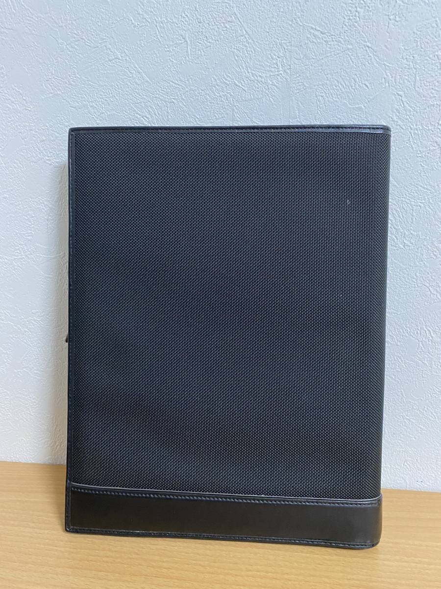 新品●TUMI FXTバリスティックナイロン 牛革 ビジネス ノートブック A4サイズ ナパレザー トゥミ 手帳 ipad pro 12.9収納可能の画像3