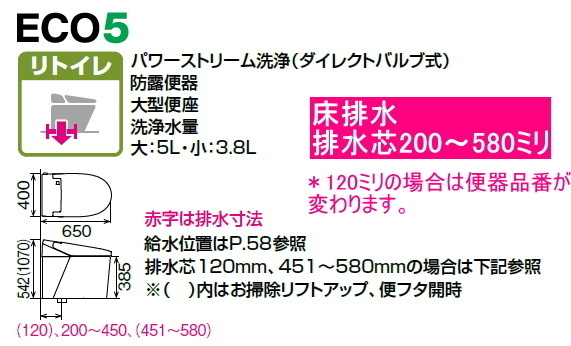 【スイスイマート】　リクシル　サティスSタイプリトイレ　SR6　YBC-S40H+DV-S826H　【ブースター付】　排水芯200～580ミリ用　_画像6