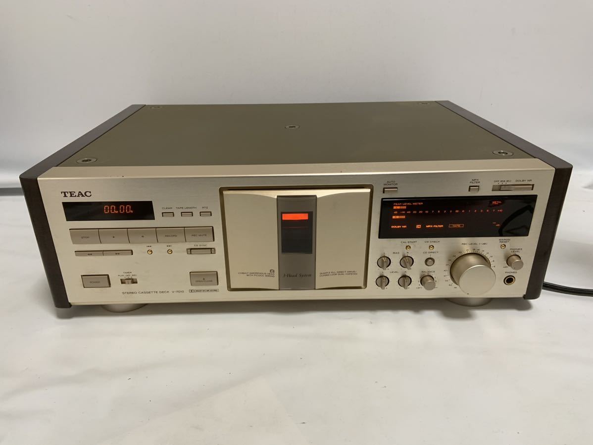 TEAC ティアック V-7010 カセットデッキ 再生 要修理 部品取り