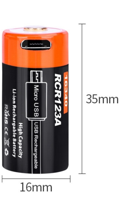 1 шт cr123 16340 usb перезаряжаемая батарея 3.7V 650mah