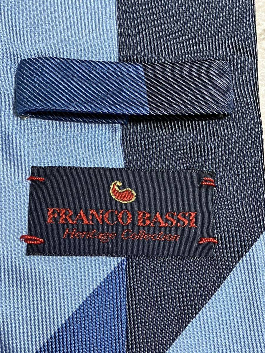 FRANCO BASSI フランコバッシ 段落ち ストライプ ネクタイ beams FRANCO BASSI フランコバッシ 段落ち ストライプ ネクタイ beams