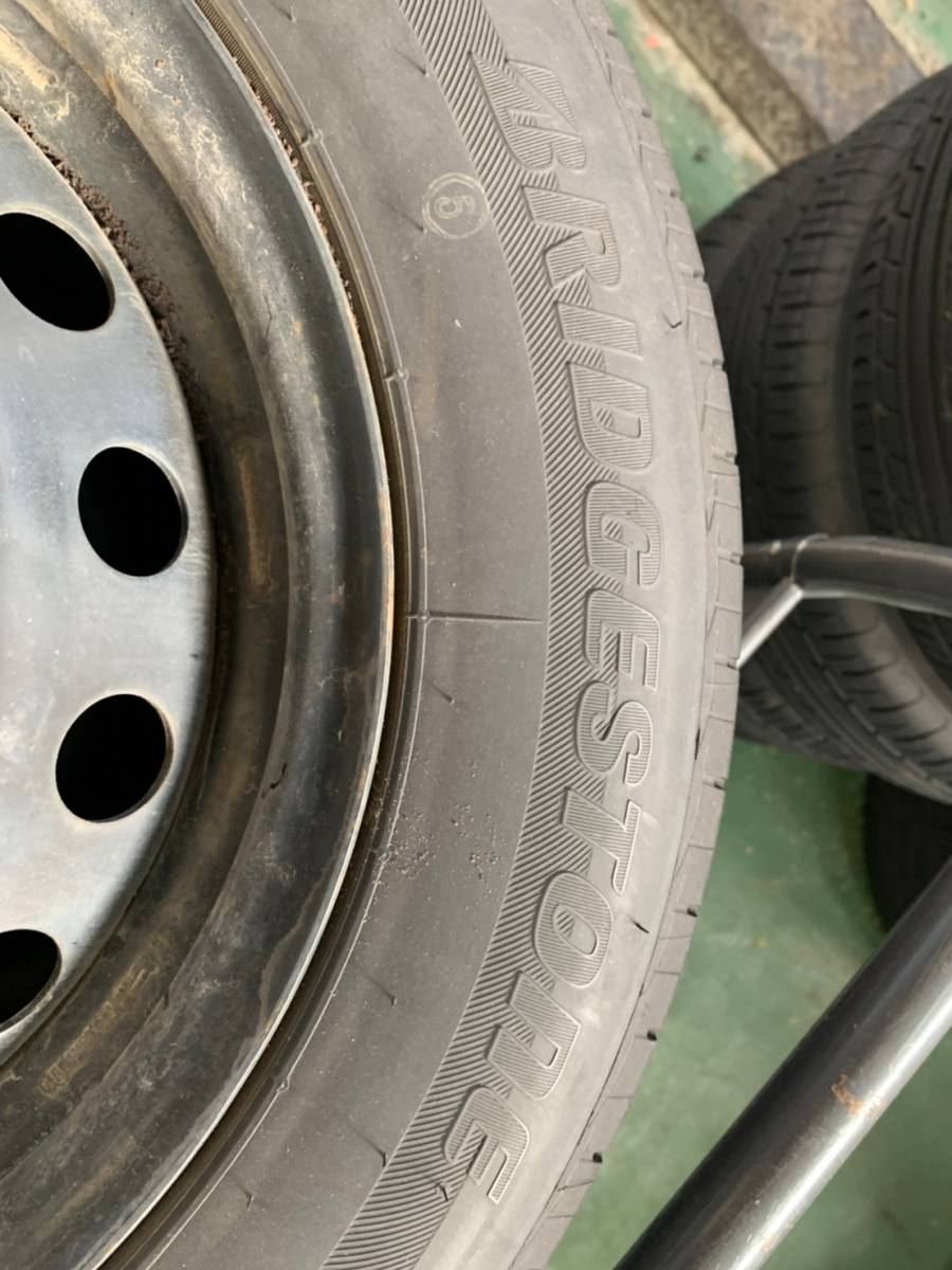 Y877 165/70R14 bridgestone ブリジストン 2022年 PCD100 4H 5J 4本セット キャップ付き_画像9