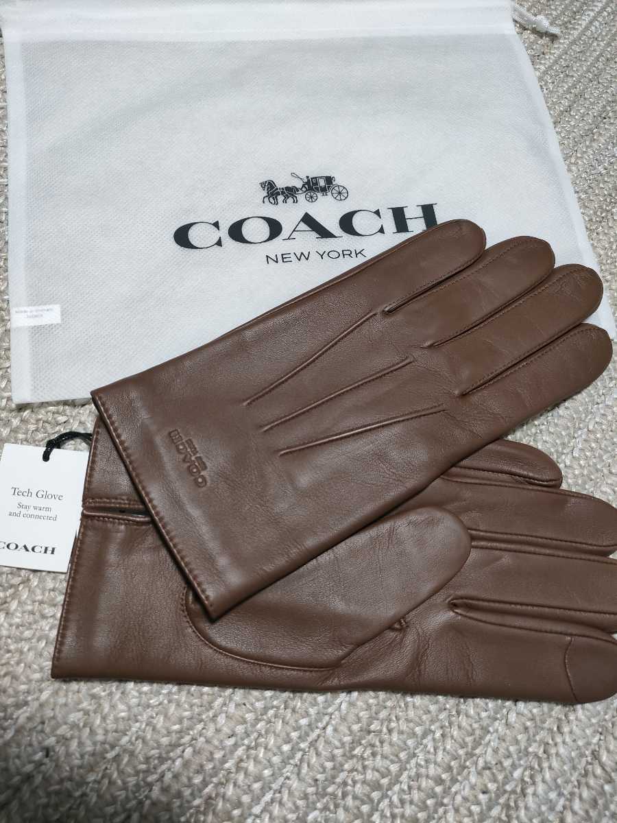 COACH コーチ 本皮 手袋 レザー手袋 未使用品 タグ付 - 小物