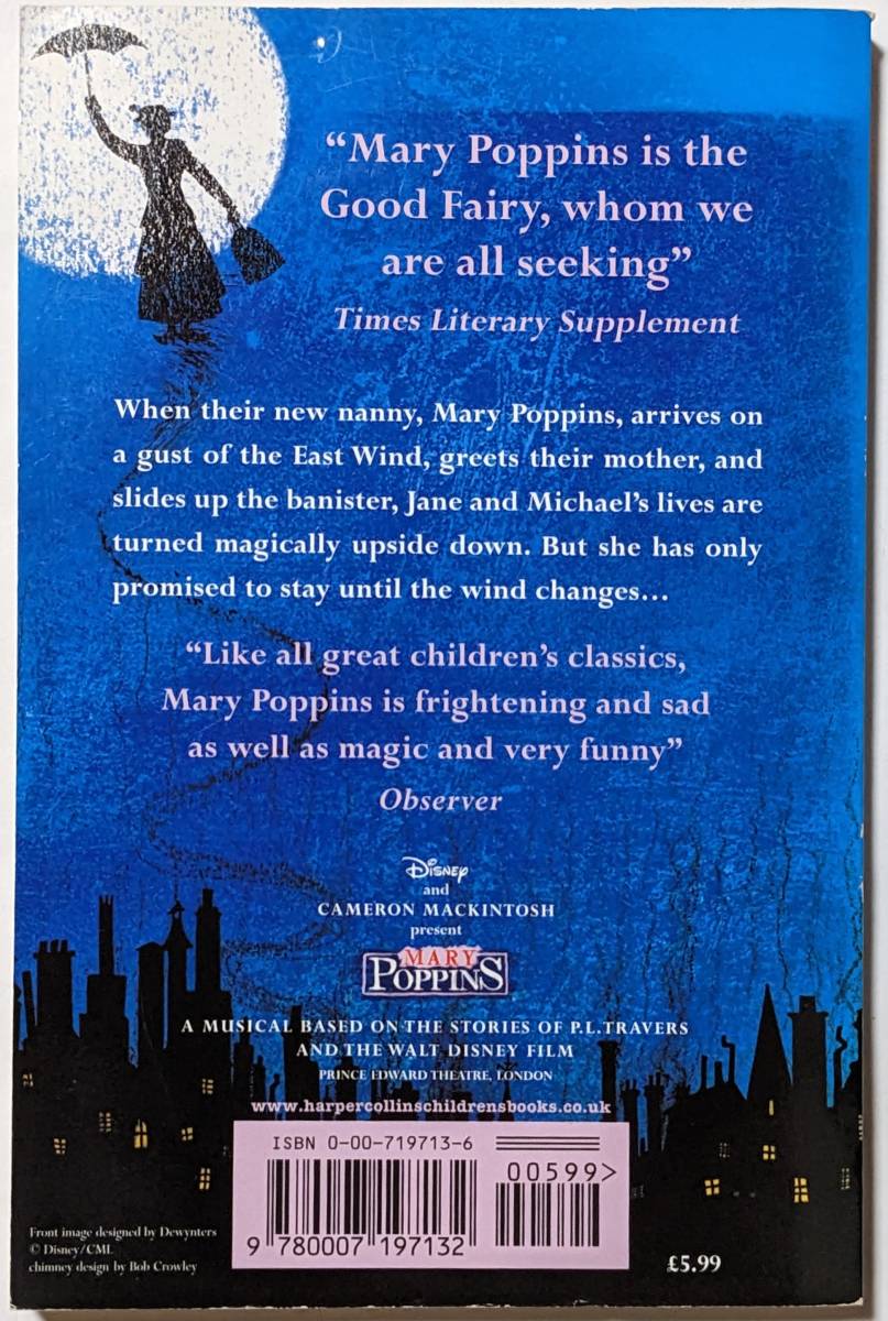 メアリー・ポピンズ「Mary Poppins」映画・ミュージカル原作/魔法/児童書/名作/ペーパーバック/英語_画像2