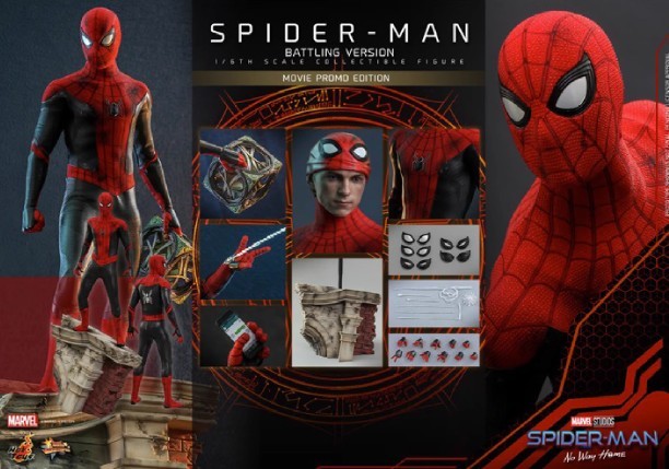 ホットトイズ 　MMS625『スパイダーマン：ノー・ウェイ・ホーム』 バトル版 限定版 Spider-Man: Battling Ver 1/6フィギュア　新品未開封