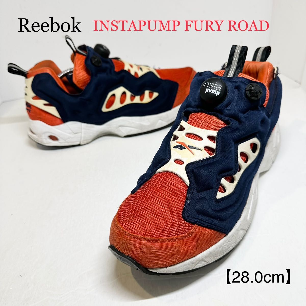 Reebok/リーボックPUMP FURY ROAD/ポンプフューリーロードオレンジネイビーホワイトMcm