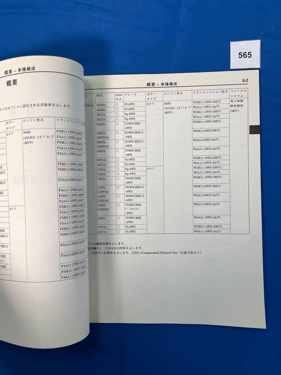 565/ Mitsubishi Minica Toppo BJ инструкция по эксплуатации новой машины * инструкция по обслуживанию H41 H42 H46 H47 2000 год 7 месяц 