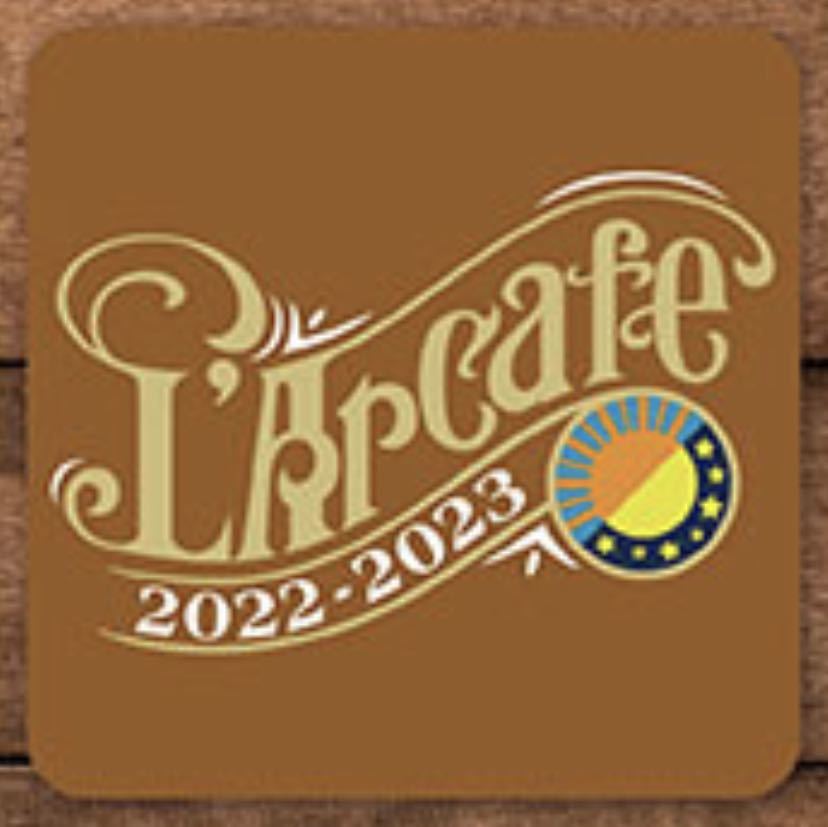 L'Arc~en~Ciel ラルカフェ L'ArCafe 2023 オリジナル コースター 前期ブラウン ラルクアンシエル ポスター HYDE TETSUYA KEN YUKIHIRO