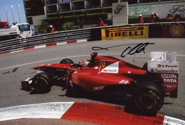 Fernando Alonso フェルナンド・アロンソ サイン フォト_Ferrari Racing 2011