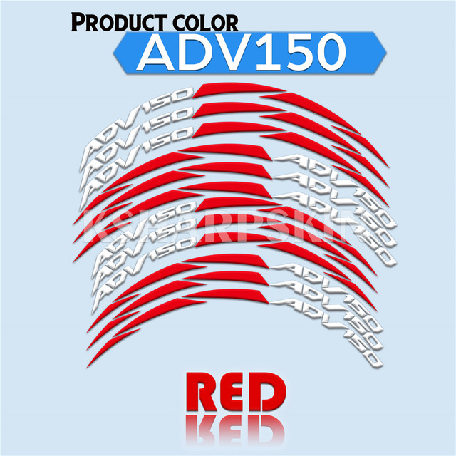 【送料込・在庫有】ADV150 リムステッカー ホイールステッカー レッド　赤_画像1
