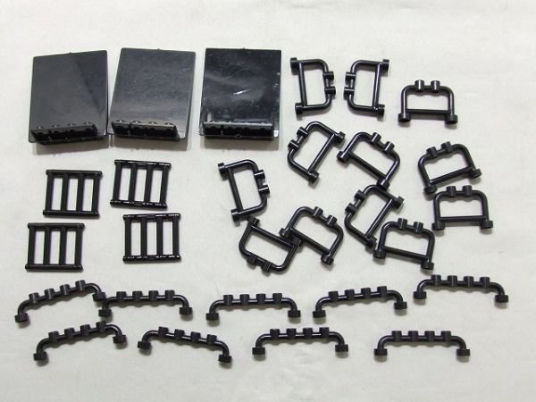 H244　LEGO　黒　バラパーツ　バーフェンスなど　約28個セット　まとめてセット_画像1