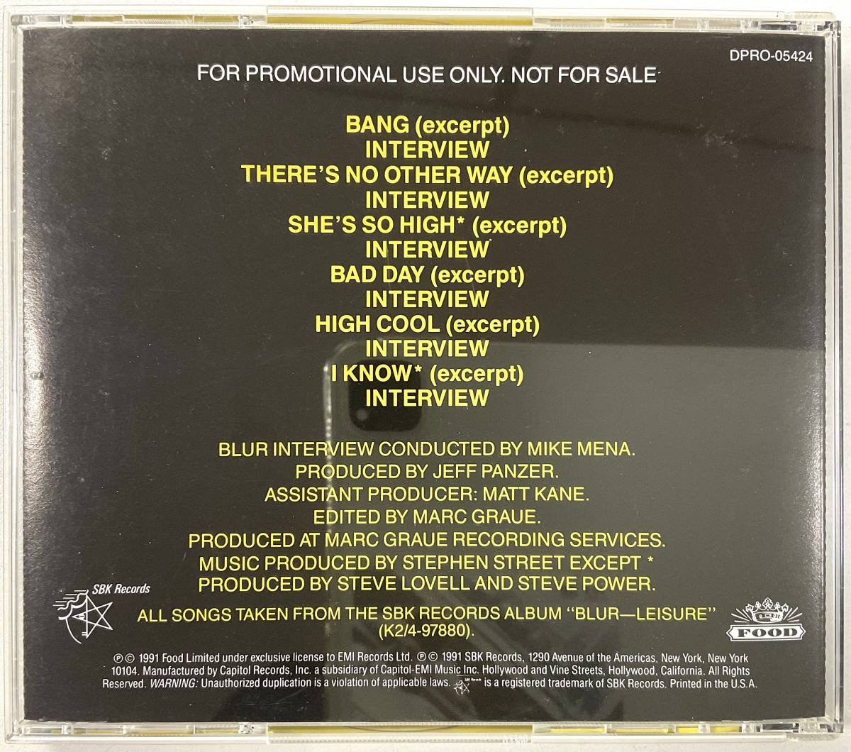  не использовался запись не продается радиовещание отдел для промо запись Blur Focus in With INTERVIEW AND MUSIC CD Promotional Use Only NOT FOR SALE редкость запись трудно найти 