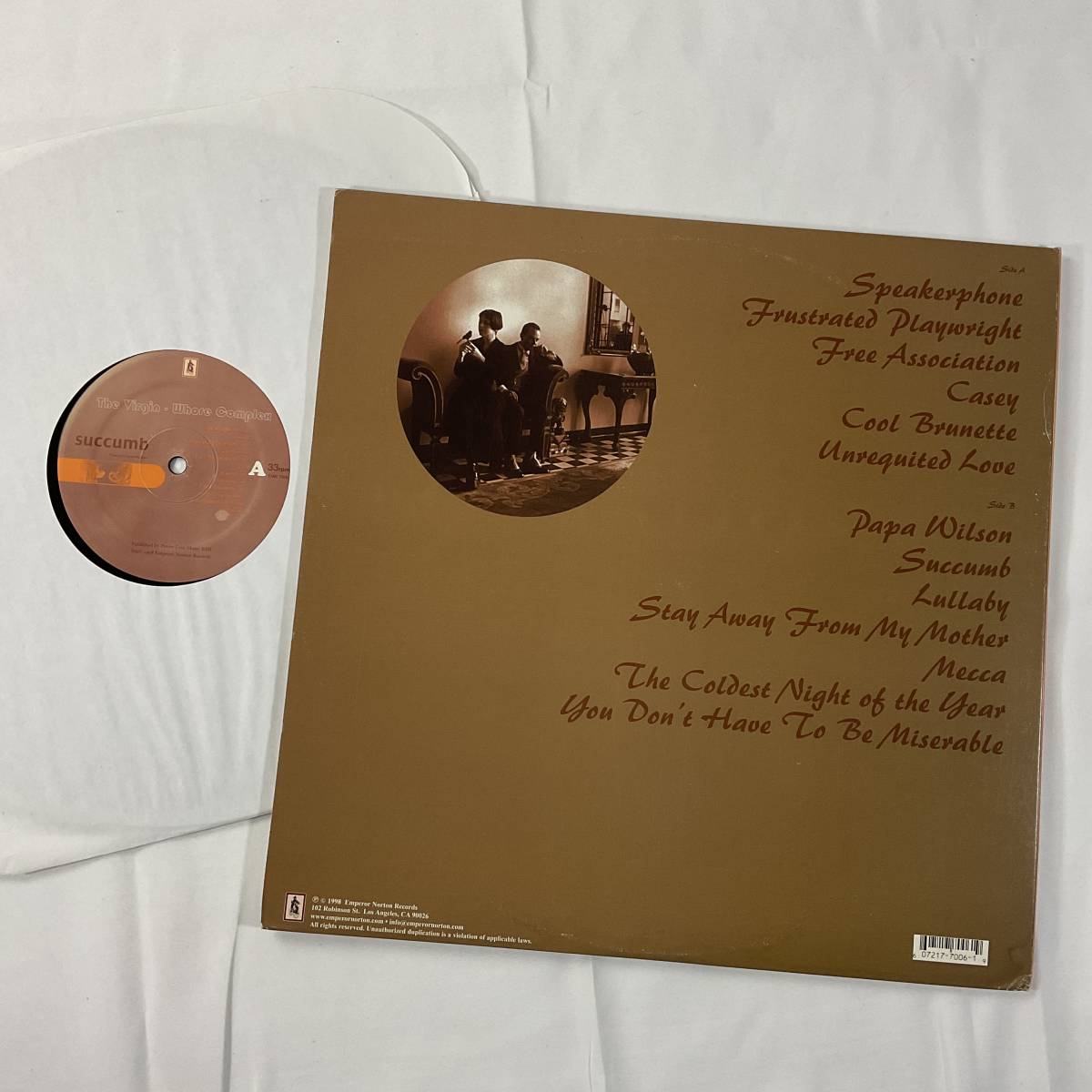 US Original The Virgin-Whore Complex Succumb Emperor Norton EMN 7006-1 1998 Gatefold レコード LP INDIE ALTERNATIVE 美盤_画像5