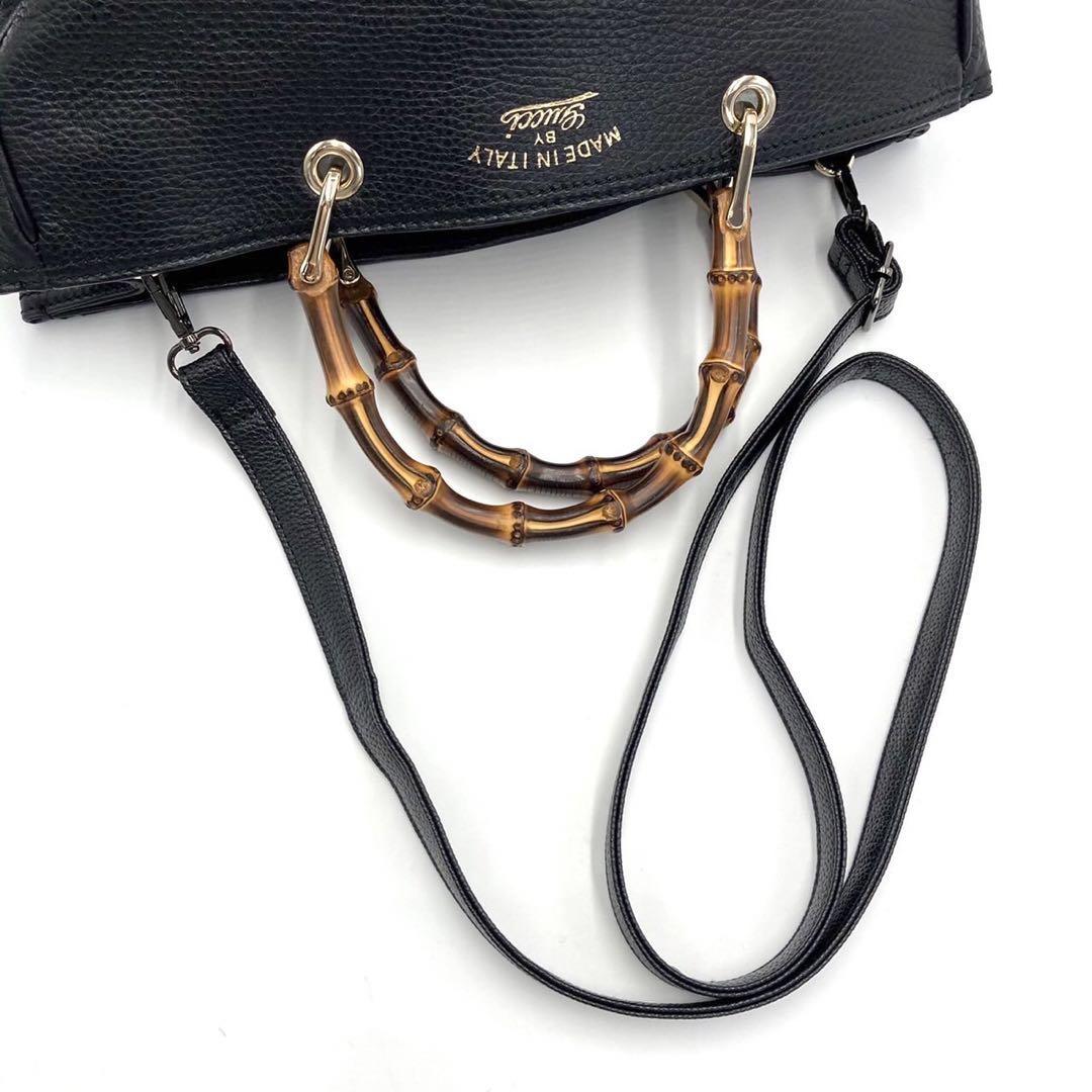 極美品 ◇グッチ GUCCI バンブー ショッパートート ミディアム 2way