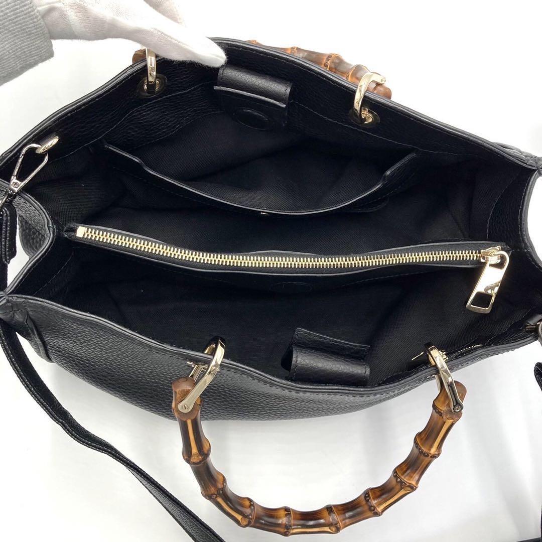 極美品 ◇グッチ GUCCI バンブー ショッパートート ミディアム 2way