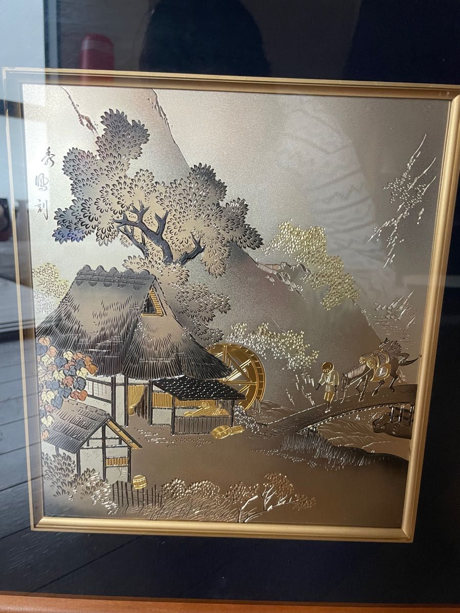 井上秀鳳刻】彫金山水人物図 彫刻パネル 額装 送料無料|Yahoo 井上秀鳳刻】彫金山水人物図 彫刻パネル 額装 送料無料|Yahoo