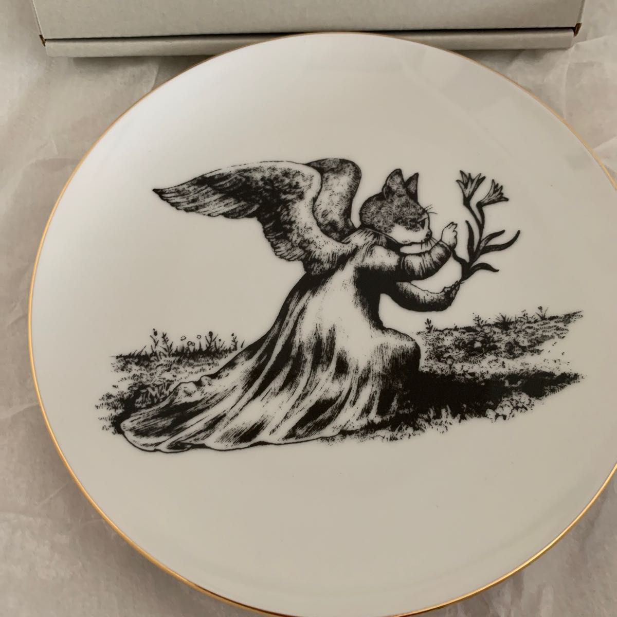 新品 プレート 危険告知 猫 ヒグチユウコ サーカス Circus 展 グッズ