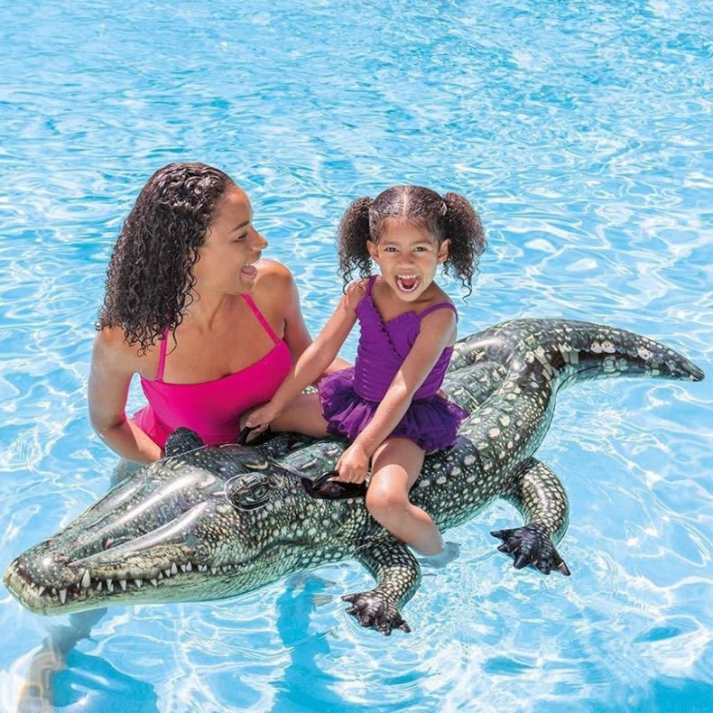 史上一番安い ワニ浮き輪プール夏大人気男の子女の海 夏休み 水遊び