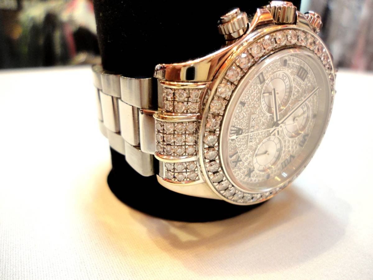 ROLEX ロレックス デイトナ ベゼルダイヤ アフターダイヤ加工し ROLEX ロレックス デイトナ ベゼルダイヤ アフターダイヤ加工し