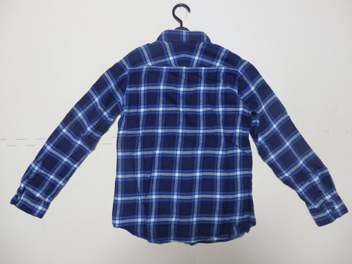 537* prompt decision *BEAUTY&YOUTH UNITED ARROWS* lady's * check pattern long sleeve flannel shirt * color : blue * size :M[ several buy . profit!!]