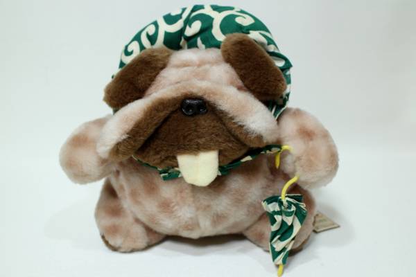【セール】 P4☆ぬいぐるみ☆三英 イヌ 犬◇20cm 傘持ち 風呂敷 ブルドッグ イヌ一般