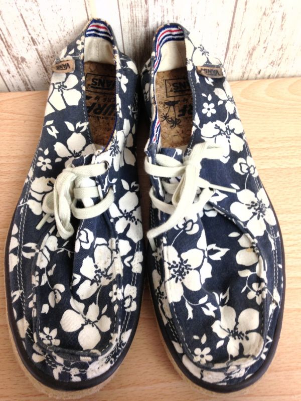 美品・VANS/バンズ サーフシリーズ エスパドリーユ スリッポン 26センチ　花柄 春夏物 サマーシューズ_画像1
