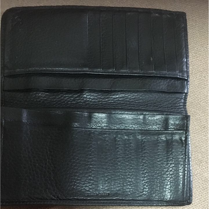 メ146 カルバンクライン Calvin Klein 本革黒の長財布