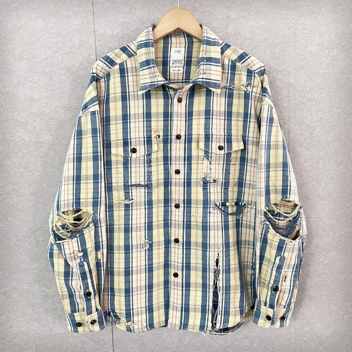 限定品 定価10万円 visvim ビズビム 22SS PIONEER CHECK CRASH Dk