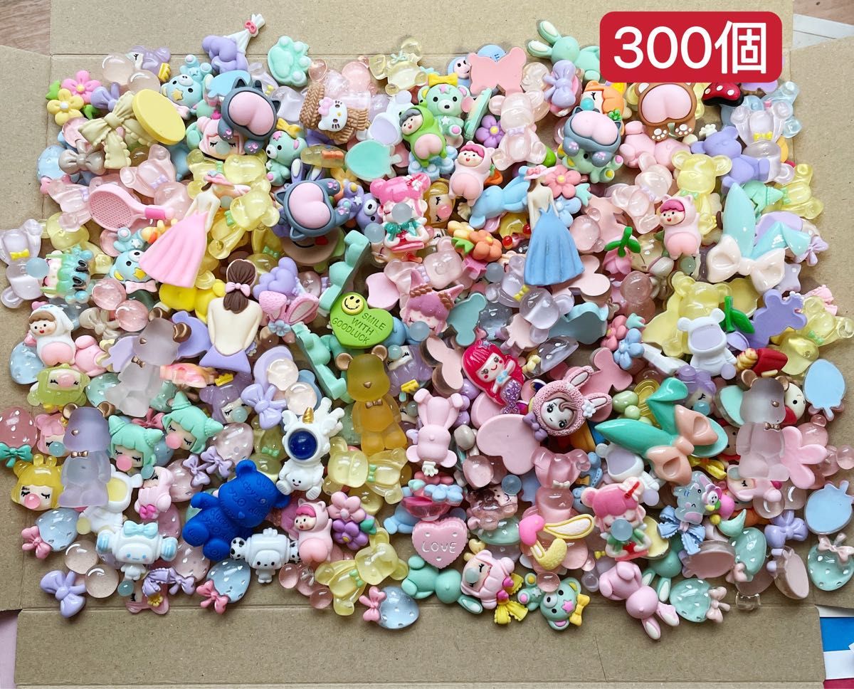 300個　デコパーツ　まとめ売り　可愛い　在庫処分　ハンドメイド　デコパーツ