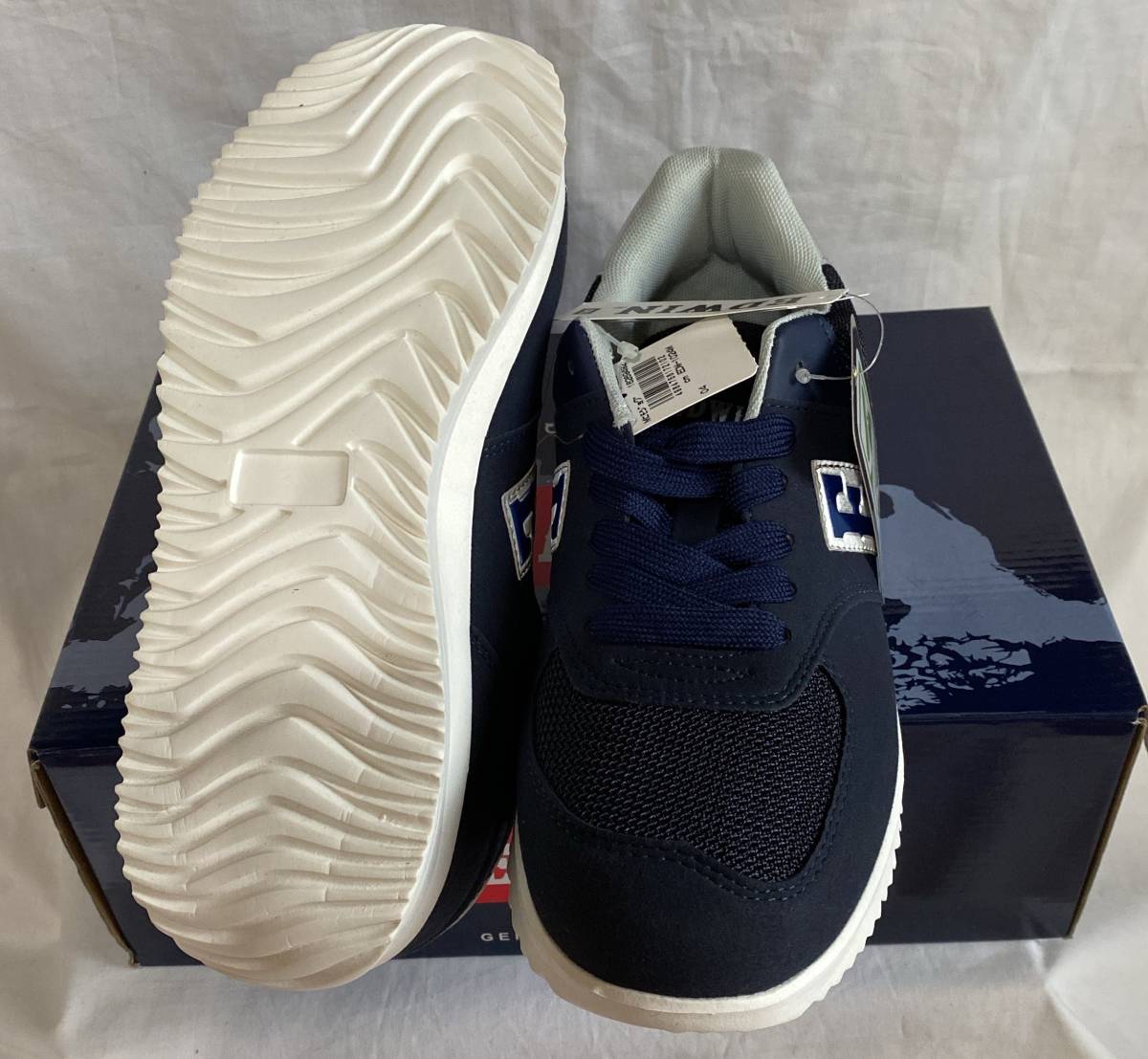 uo- King shoes 26.5cm EDWIN/ Edwin navy color series cup insole reflection material light weight VV unused goods 