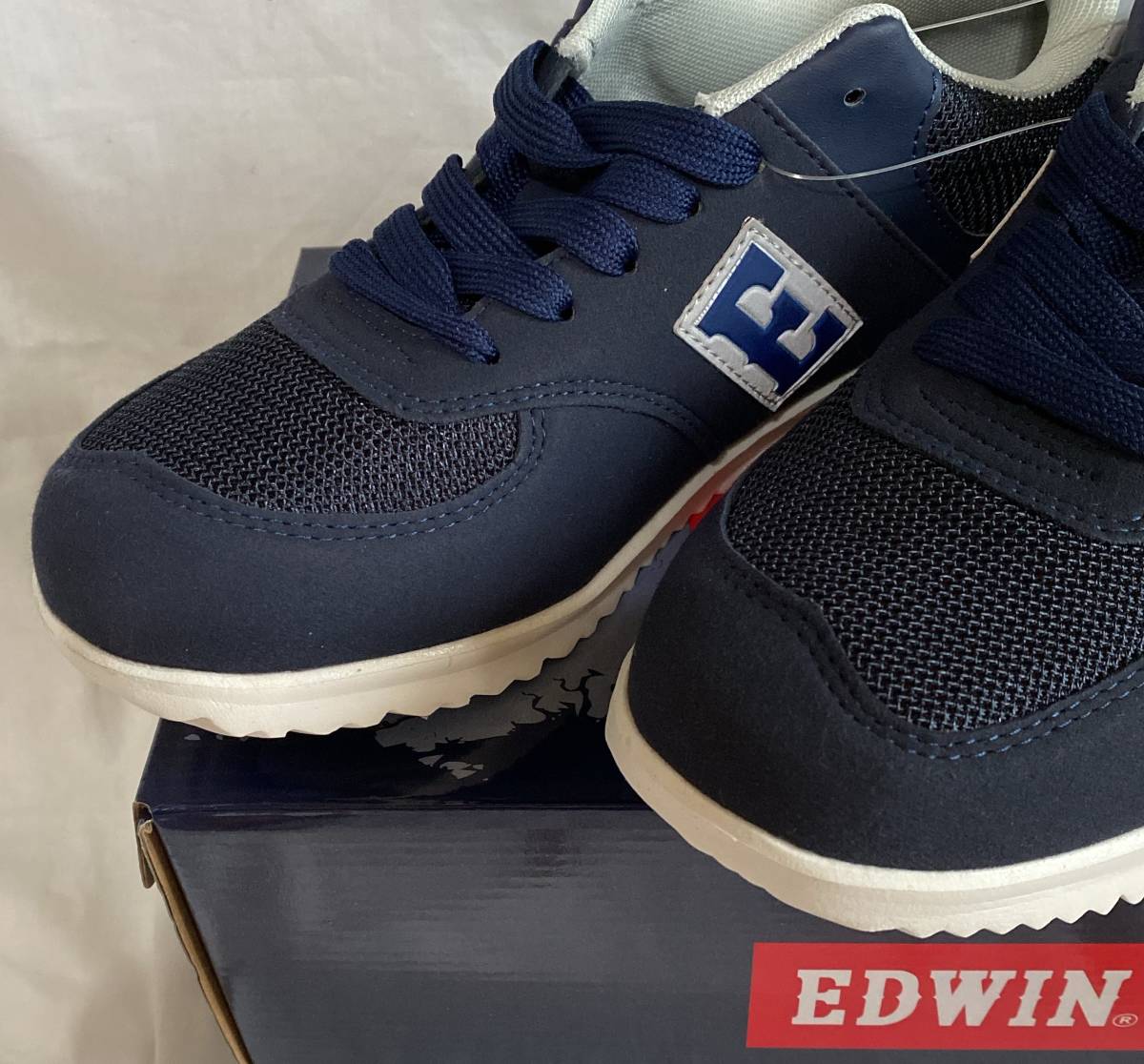 uo- King shoes 26.5cm EDWIN/ Edwin navy color series cup insole reflection material light weight VV unused goods 