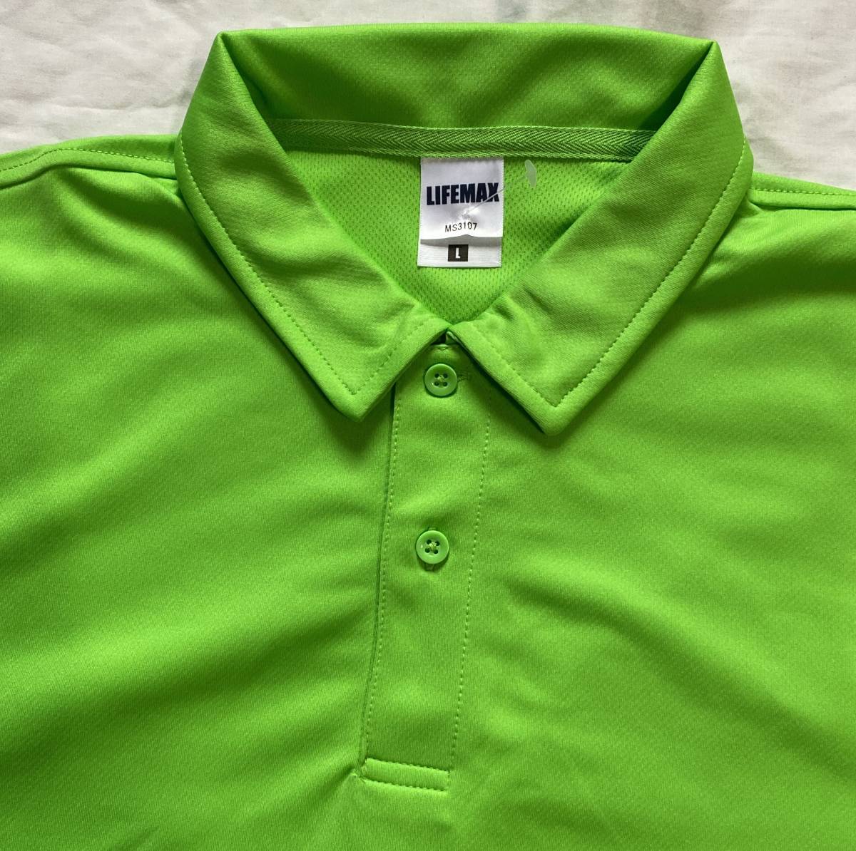 半袖ポロシャツ Lサイズ LIFEMAXライフマックス ライトグリーン系 ブランドポロシャツです 送料無料☆☆未使用品_画像2