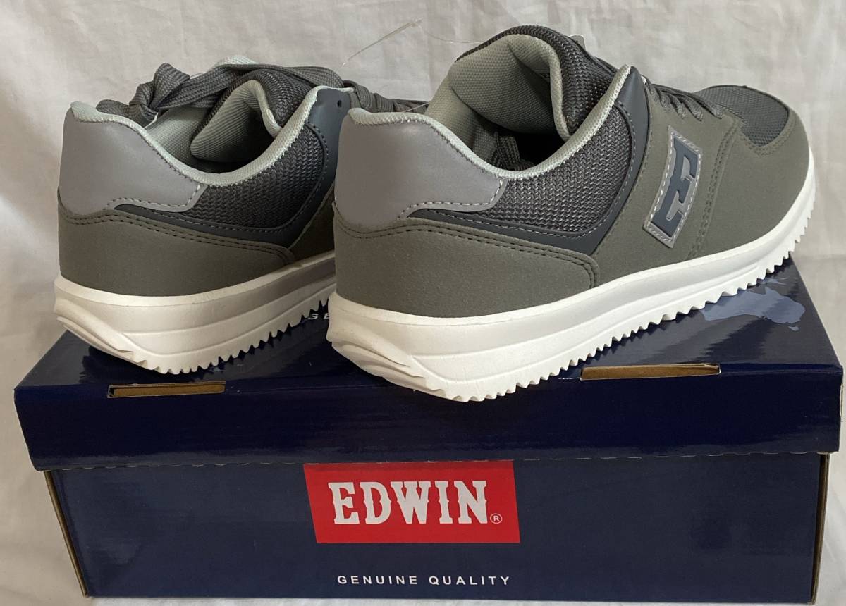 uo- King shoes 26cm EDWIN/ Edwin gray color series cup insole reflection material light weight ** unused goods 
