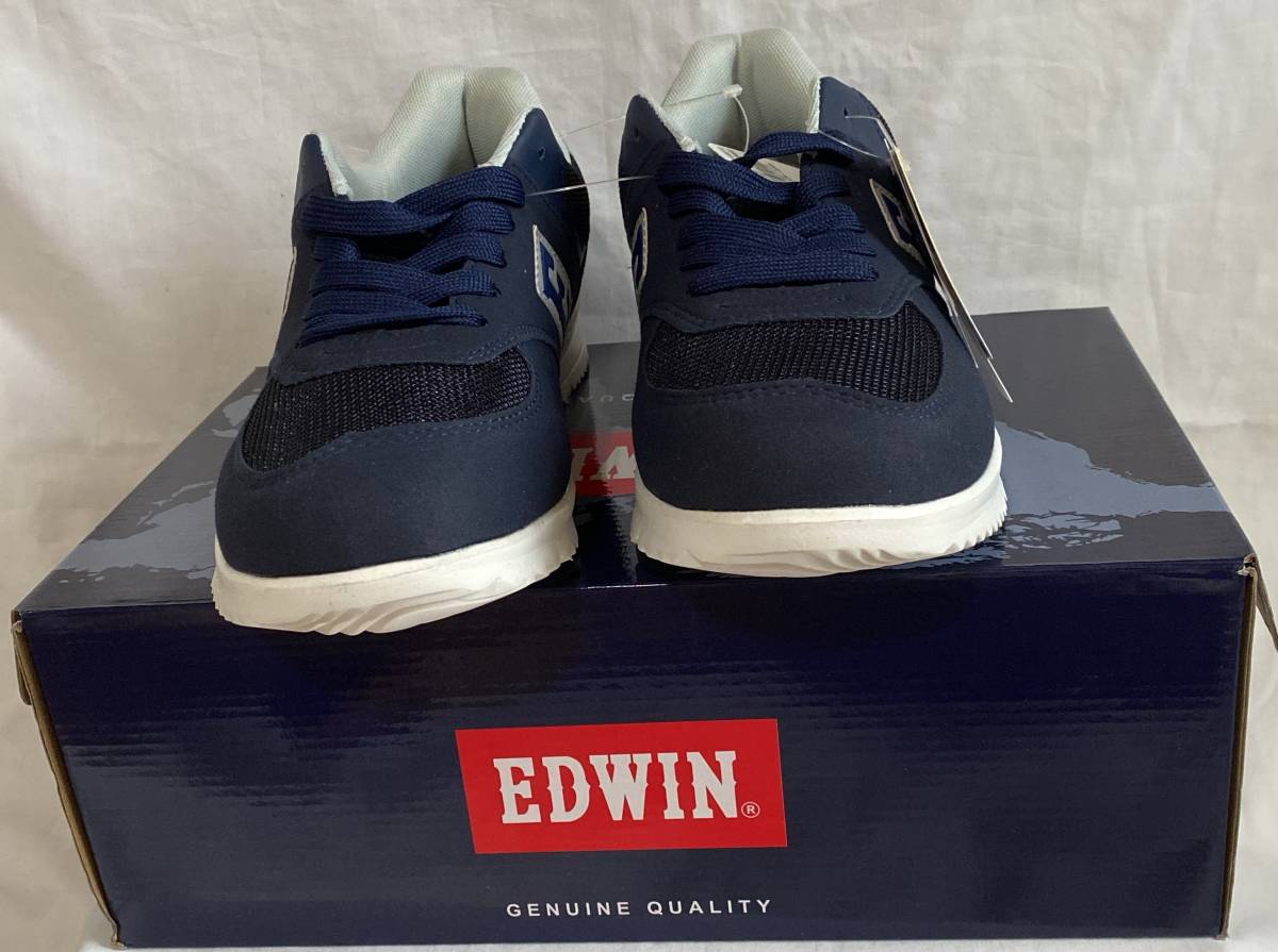 uo- King shoes 26.5cm EDWIN/ Edwin navy color series cup insole reflection material light weight VV unused goods 