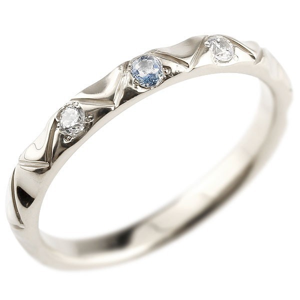 シルバー925 ピンキーリング ダイヤモンド ブルームーンストーン アンティーク ストレート 6月誕生石 指輪 ダイヤリング 送料無料