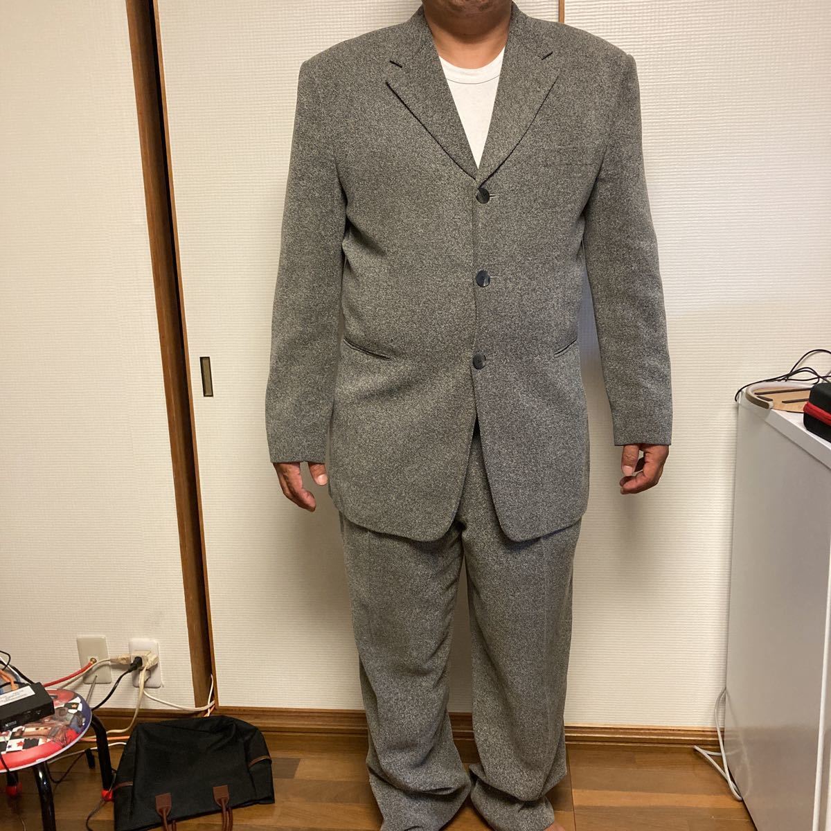 SASADA 上下スーツ　パンツ108cm フルオーダーメイド　笹田　ビッグサイズ_画像1
