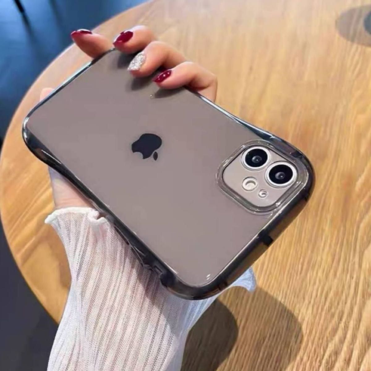 iPhoneケース iPhone13 透明 黒 クリア ブラック シンプル iPhoneケース iPhone13 透明 黒 クリア ブラック シンプル