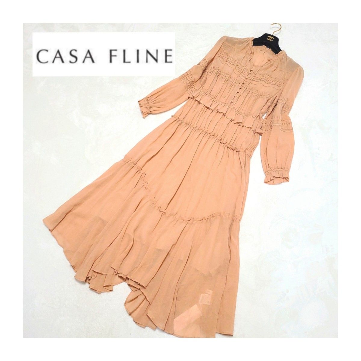 CASA FLINE カーサフライン シースルータックドレス ロングワンピース 春夏 2020年発売 新品タグ付き
