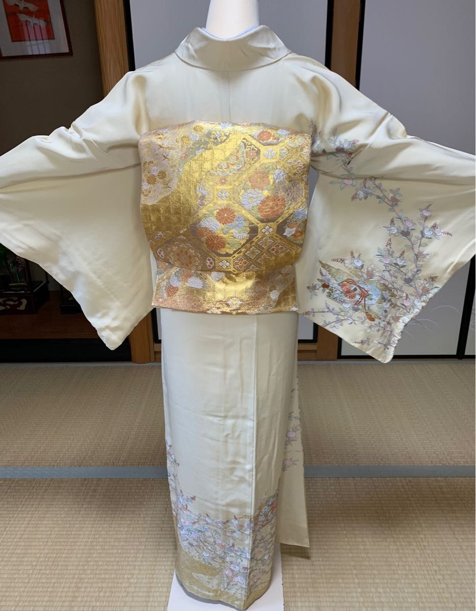 お洒落無限大。 正絹 豪華総刺繍訪問着袋帯4点フルセット⭐️ library
