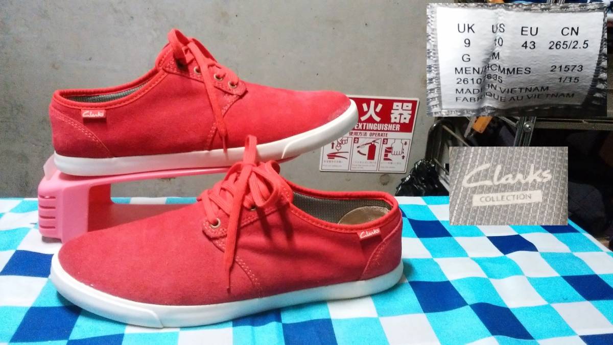 Clarks suede shoes 26.5 red Clarks 