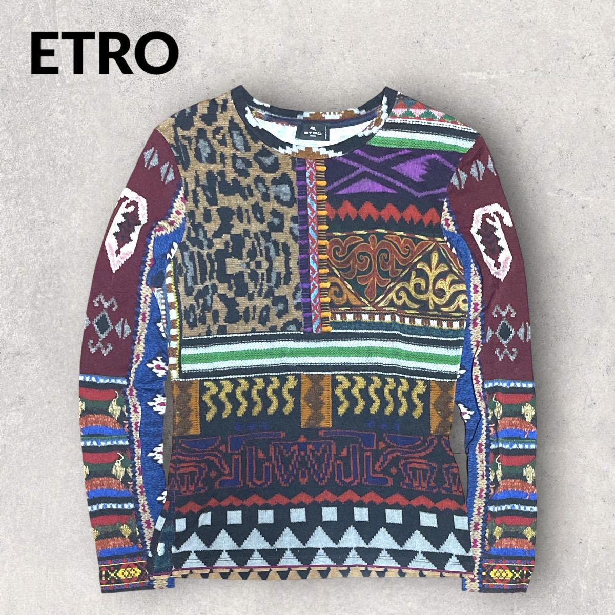 ヤフオク! - ETRO エトロ イタリア製 パワーネット 総柄カッ