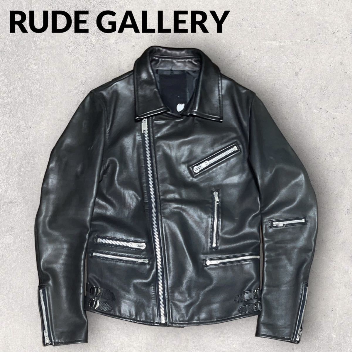 RUDE GALLERY ダブルライダースジャケット 日本製 ブラック Mサイズ 