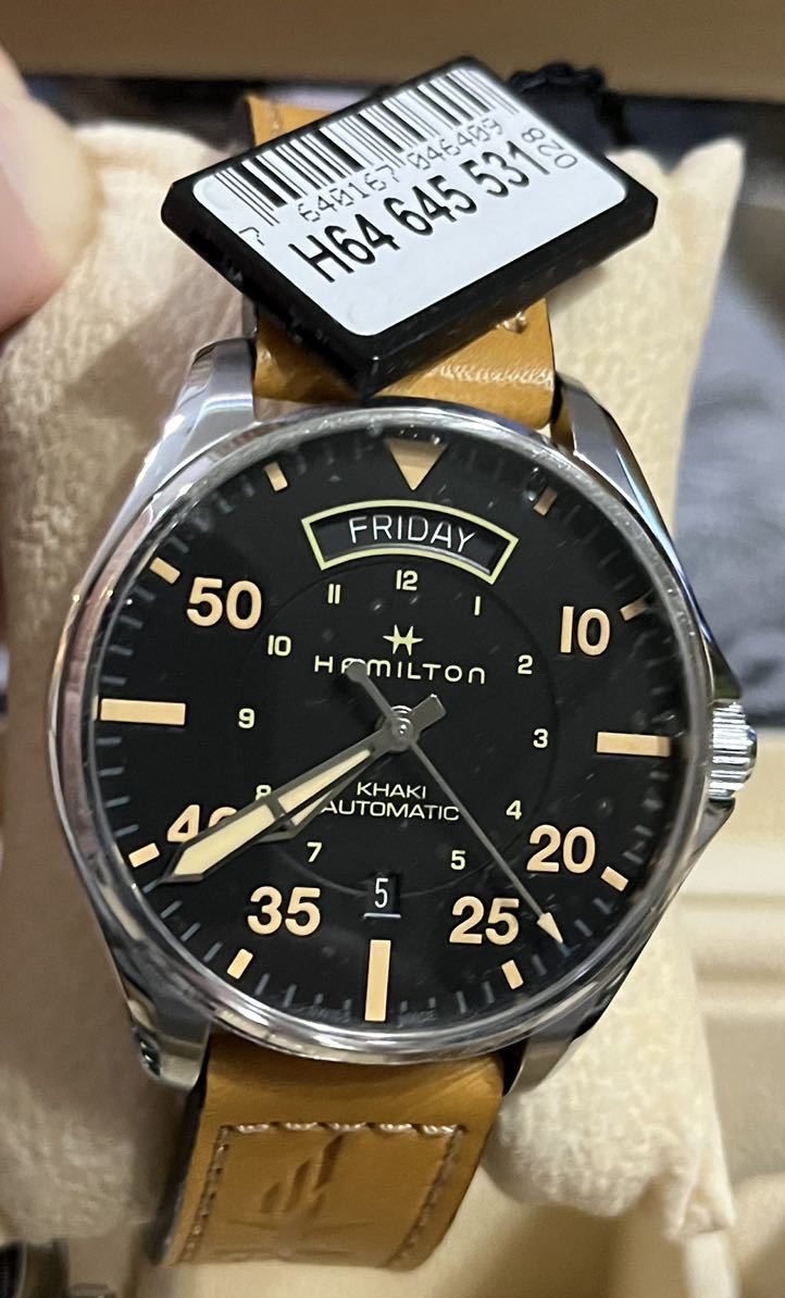 最安値 hamilton ハミルトン カーキ アビエーションDAY DATE AUTO 自動巻き H64645531