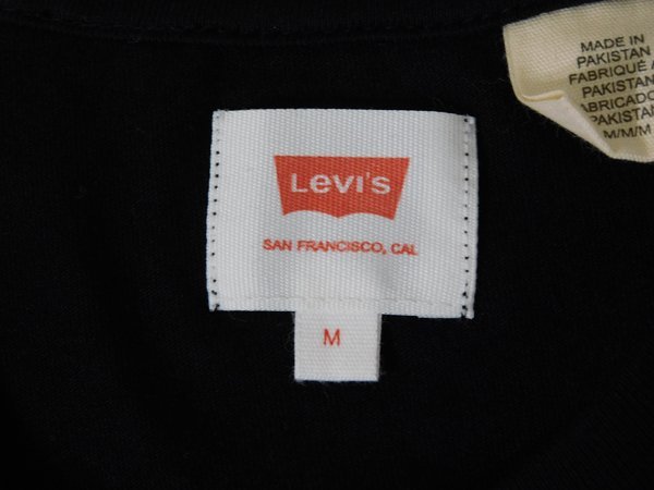 リーバイスLevi's■デカロゴ バットウィング　Tシャツ 半袖 クルーネック■M■ブラック ※F028_画像4