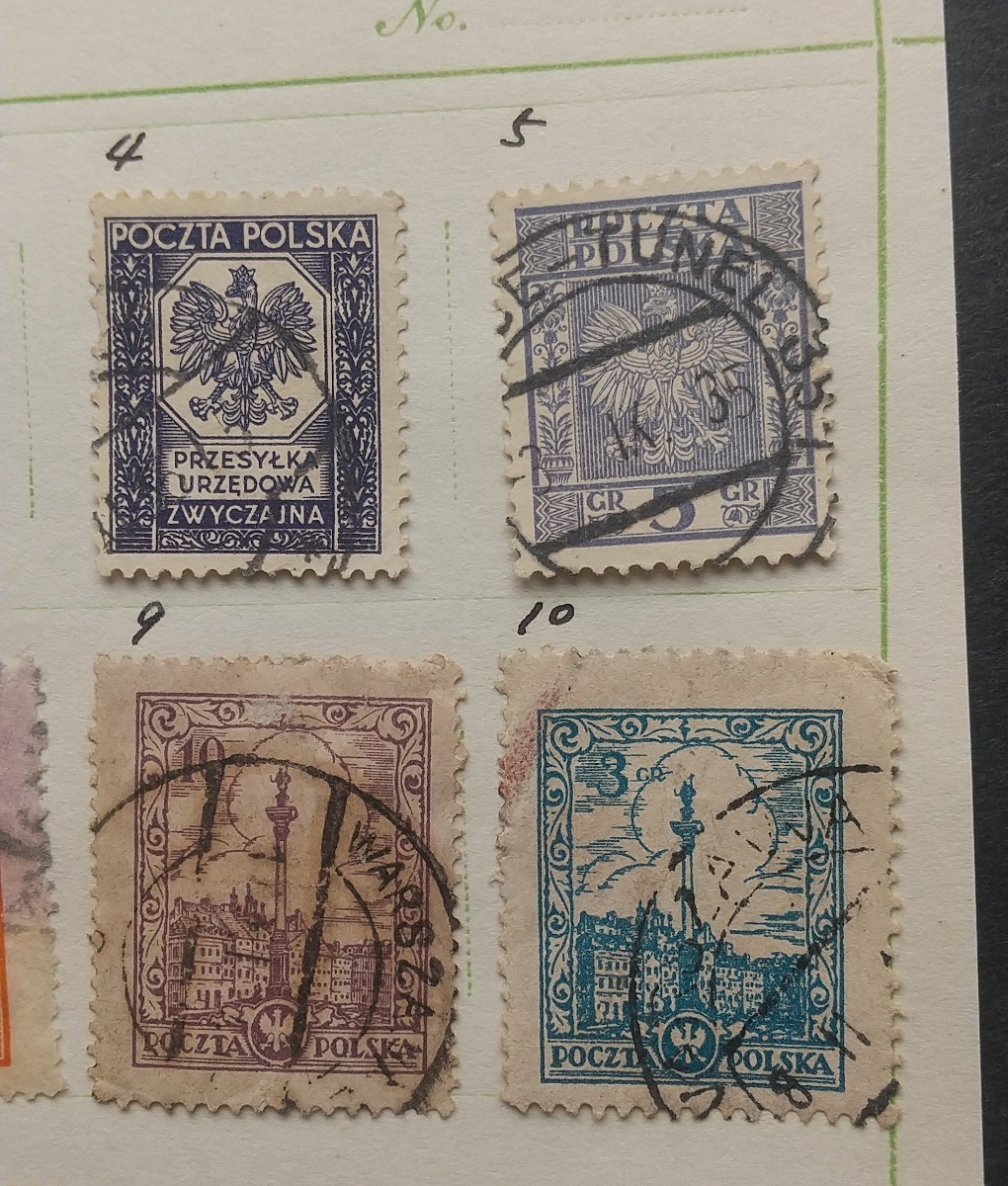 3425 アンティークポーランドの希少な古い切手いろいろの画像3