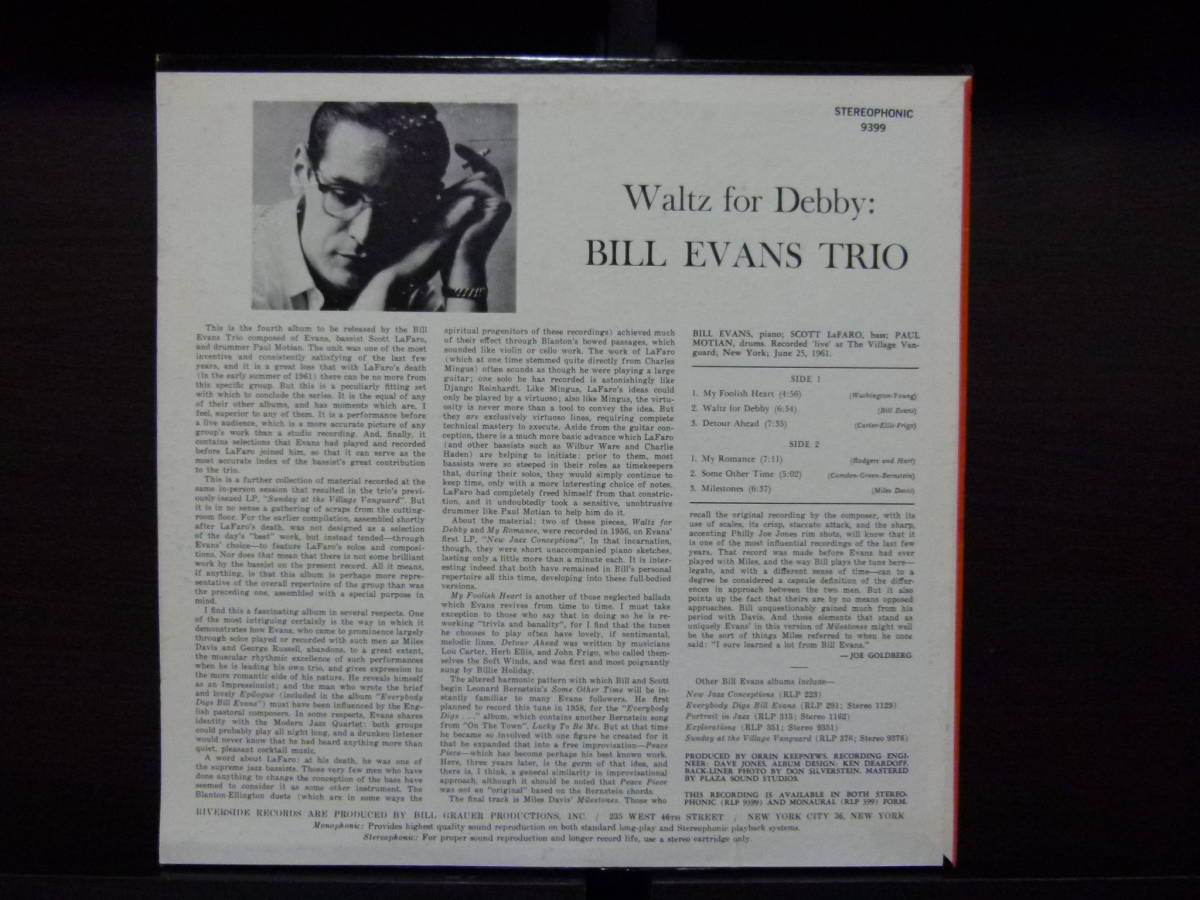 ■激レア■美盤■BILL EVANS■WALTZ FOR DEBBY■_画像3