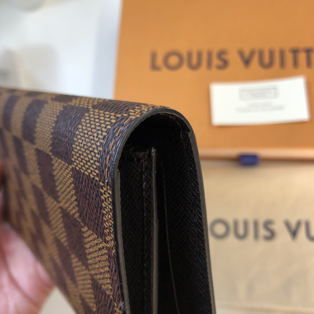 新品同様 LOUIS VUITTON ダミエ 長財布 ※海外サイズ | inmano.com.br