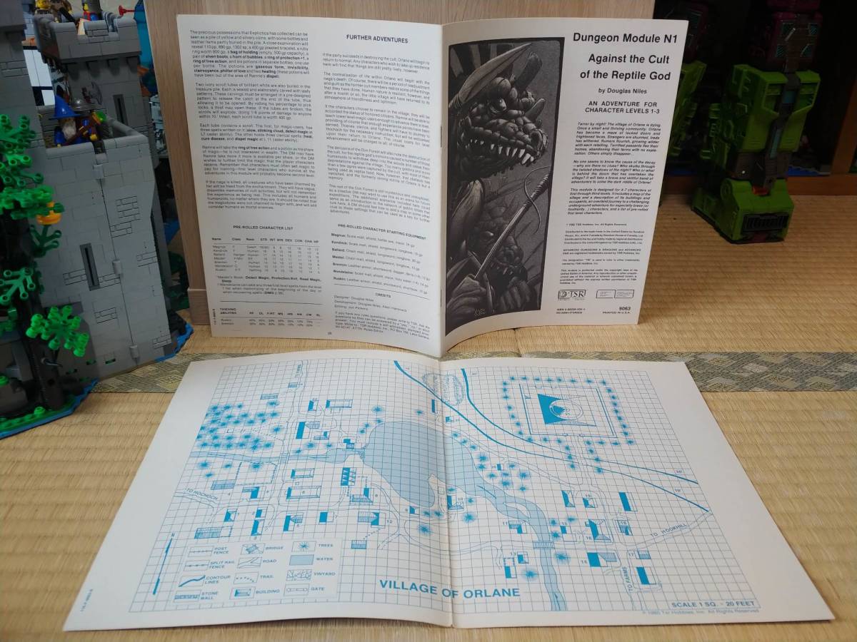 海外版 1982年 Dungeons & Dragons / Against The Cult of The Reptile God - Dungeon Module N1 激レア_画像3