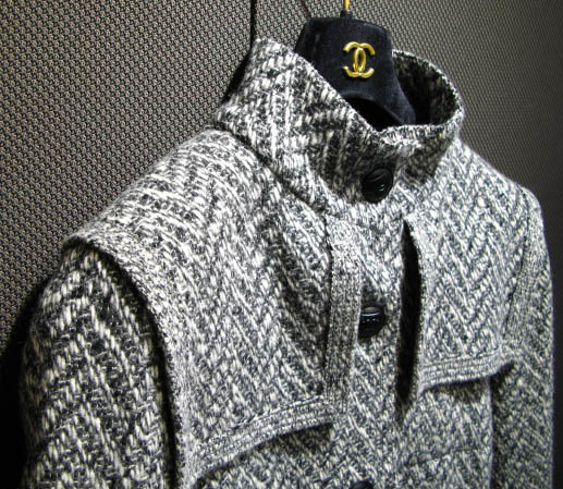 CHANEL シャネル / ジャケット / ヘリンボーン ツイード / グレー系 / 90％ウール / ヴィンテージ / M6137 08A / 正規品 本物保証_画像6