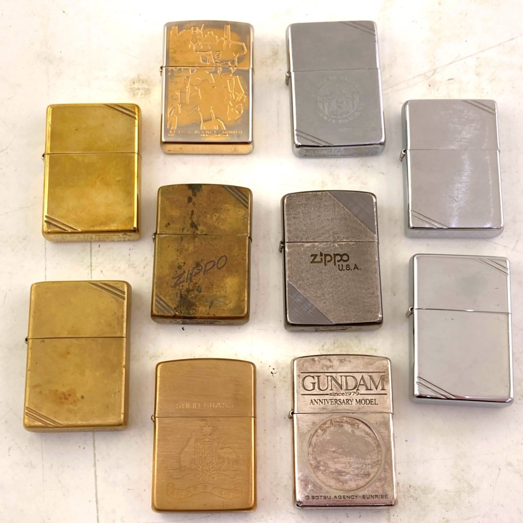 1円~】ZIPPO ジッポ 10点まとめ ガンダム 真鍮 ダイアゴナルライン
